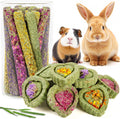Sofier Timothy Hay Treats Rabbit Toys Bunny Guinea Pig Hamster Natural Chews for Teeth Handmade Rabbit Chews and Treats Chinchilla Rat Gerbil