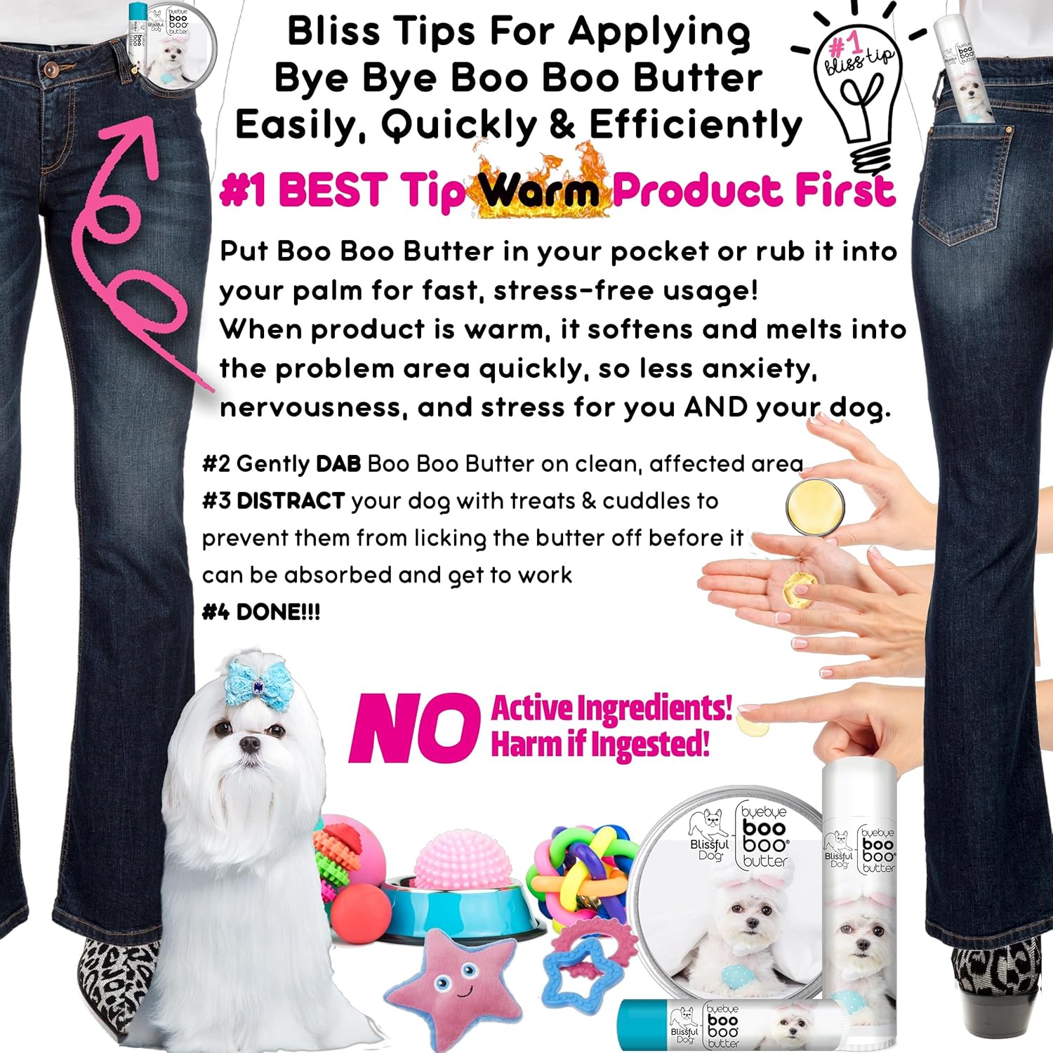 The Blissful Dog 2 oz TIN Maltese Booboo Butter