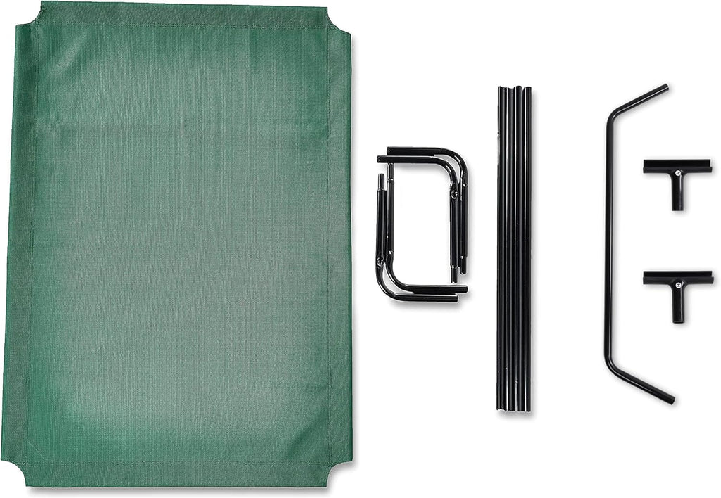 Amazon Basics Cooling Breathable Elevated Dog Bed with Durable Metal Frame, for Large Dogs, X-Large, 60 x 37 x 9 Inch, Green