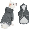 Blueberry Pet Essentials Dog Hoodie – 14 inch, Cotton‑Blend Sweatshirt with Hood, Charcoal Grey, Machine‑Washable Small‑Dog Jersey