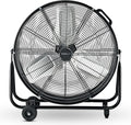 24 Inch High-Velocity Industrial Metal Drum Fan 8,800 CFM, 3-Speed Heavy Duty Floor Fan, 360-Degree Tilt for Commercial, Warehouse, Workshops, Garage, Factory, and Basement with Extreme Power