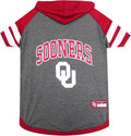 Pets First NCAA Oklahoma Sooners Hoodie for Dogs & Cats, Small. | Collegiate Licensed Dog Hoody Tee Shirt | Sports Hoody T-Shirt for Pets | College Sporty Dog Hoodie Shirt