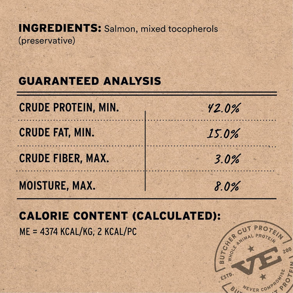 Vital Essentials Salmon Bites Dog Treats, 5 oz | Freeze-Dried Raw | Single Protein | Premium Quality High Protein Training Treats | Grain Free, Gluten Free, Filler Free