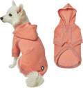 Blueberry Pet Essentials Dog Hoodie – 16 inch, Cotton‑Blend Sweatshirt with Hood, Coral, Machine‑Washable Small‑Dog Jersey