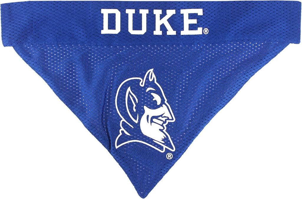 Pets First Collegiate Pet Accessories, Reversible Bandana, Duke Blue Devils, Small/Medium