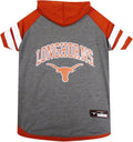 NCAA Texas Longhorns Hoodie for Dogs & Cats, Medium Collegiate Licensed Dog Hoody Tee Shirt. Sports Hoody T-Shirt for Pets. College Sporty Dog Hoodie Shirt.