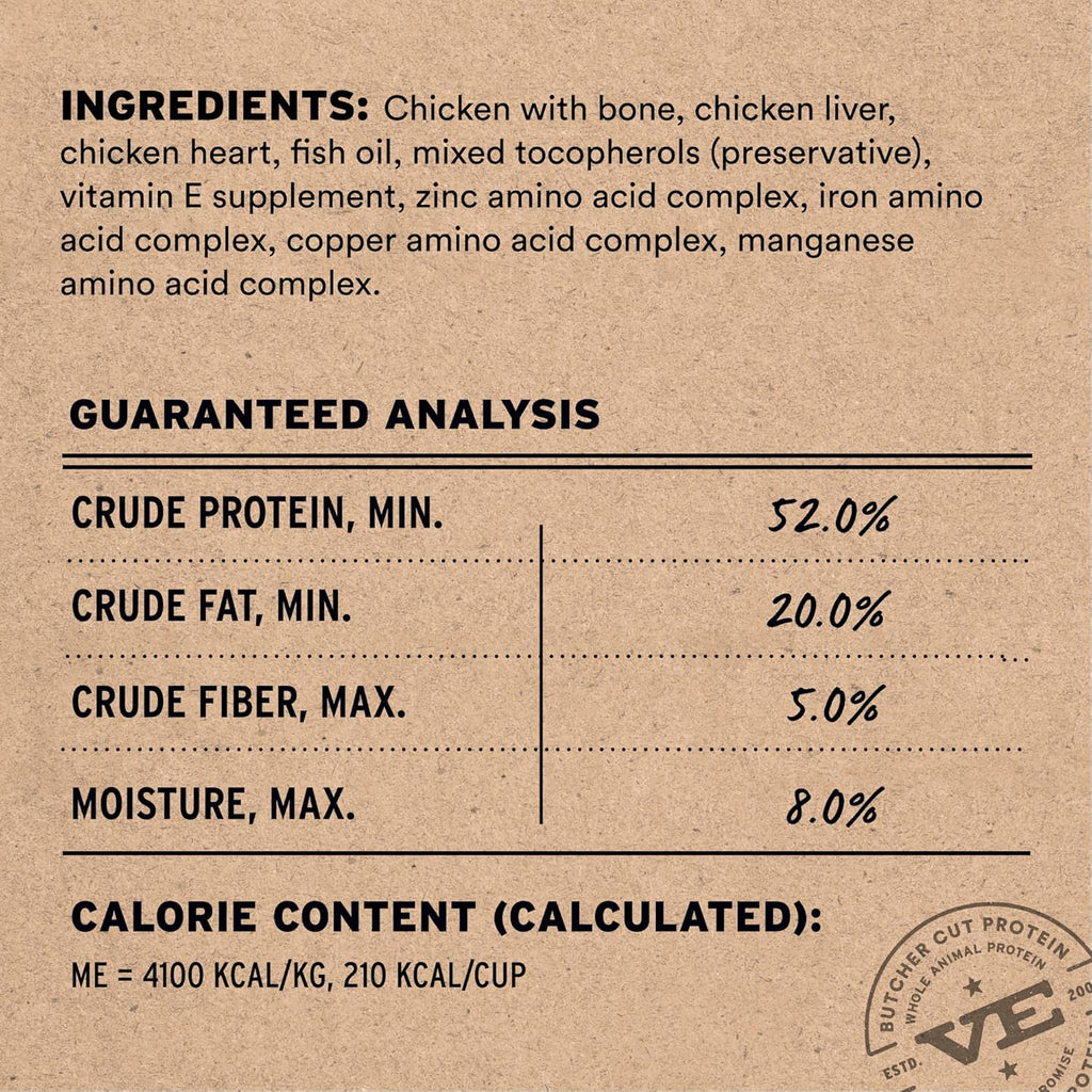 Vital Essentials Freeze-Dried Raw Chicken Meal or Mixer Cat Food Crunchy Nibs, 12 oz