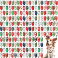 Abbylike 200 Pieces Christmas Dog Bandanas Bulk Xmas Dog Bandanas for Dogs Dog Kerchief Set Bibs Triangle Dog Scarf for Pet Christmas Costume Accessories Decoration