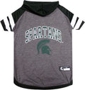 NCAA Michigan State Spartans Hoodie for Dogs & Cats, X-Small Collegiate Licensed Dog Hoody Tee Shirt. Sports Hoody T-Shirt for Pets. College Sporty Dog Hoodie Shirt.