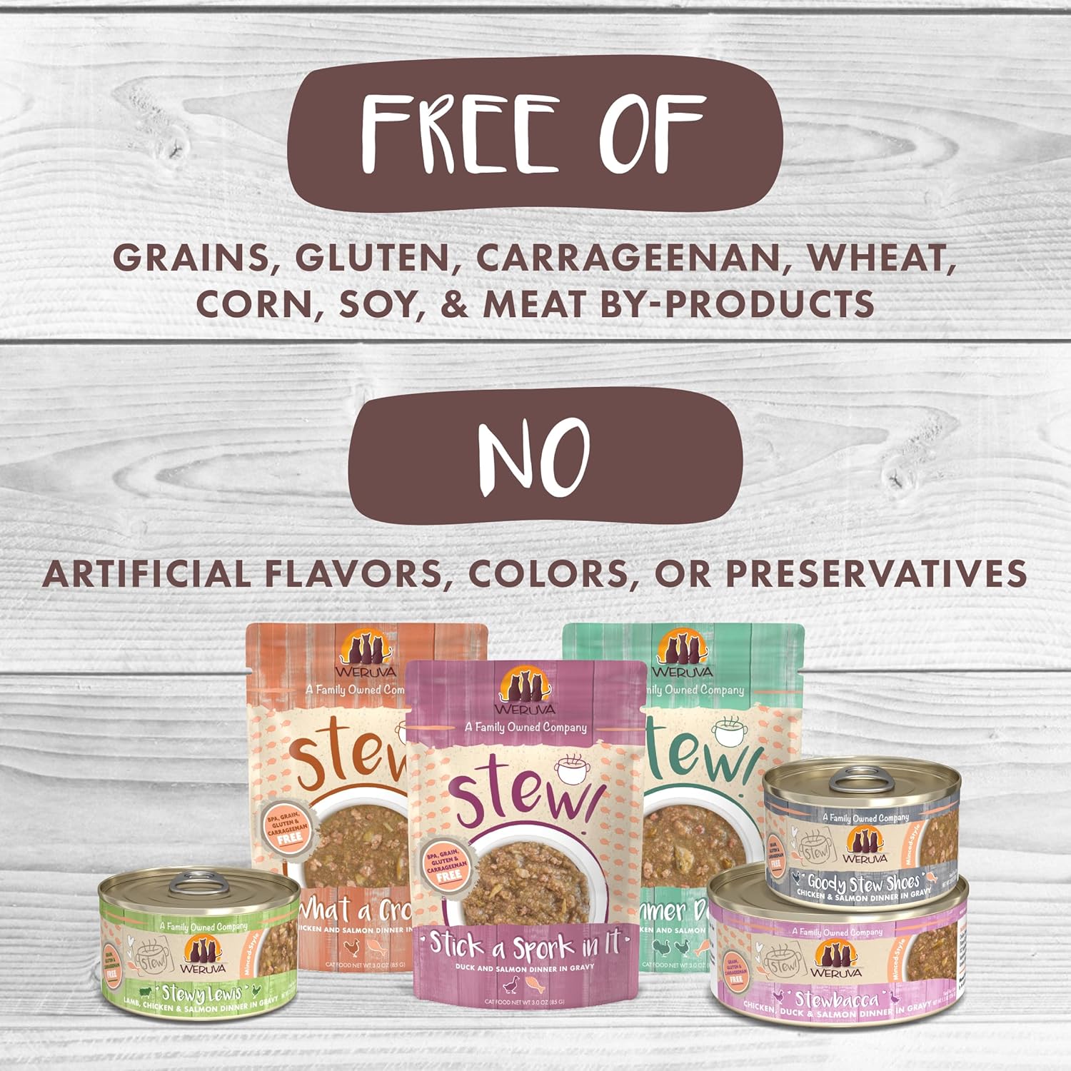 Weruva Classic Cat Stews!, Goody Stew Shoes with Chicken & Salmon in Gravy, 5.5oz Can (Pack of 8)