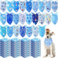 Abbylike 200 Pieces Winter Dog Bandanas Bulk Blue Snowflake Dog Bandanas for Pets Triangle Kerchief Scarf Bibs for Winter Pets Cats Party Costume Accessories (25.6 x 17.7 x 17.7)