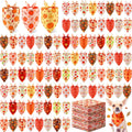 Abbylike 200 Pcs Fall Thanksgiving Dog Bandanas Bulk Pumpkin Bandanas for Dogs Pets Triangle Kerchief Bibs Scarf for Pets Autumn Costume Photo Props Accessories Pet Shops Adoption Events, 25 Styles