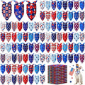 200 Pcs Patriotic Dog Bandanas Bulk Veterans Day Bandanas for Dogs American Flag Star Pattern Triangle Kerchief Bibs Scarf Set for Pet Party Costume Photo Props Accessories Pet Shops