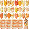 500 Pcs Fall Bandanas for Dogs Autumn Dog Bandanas with Maple Leaves Pumpkin Patterns Soft Bibs Adjustable Triangle Doggie Scarf for Small Medium Large Pet Costume 25.6 x 17.7 x 17.7 Inch