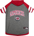 NCAA South Carolina Gamecocks Hoodie for Dogs & Cats, Large Collegiate Licensed Dog Hoody Tee Shirt. Sports Hoody T-Shirt for Pets. College Sporty Dog Hoodie Shirt.
