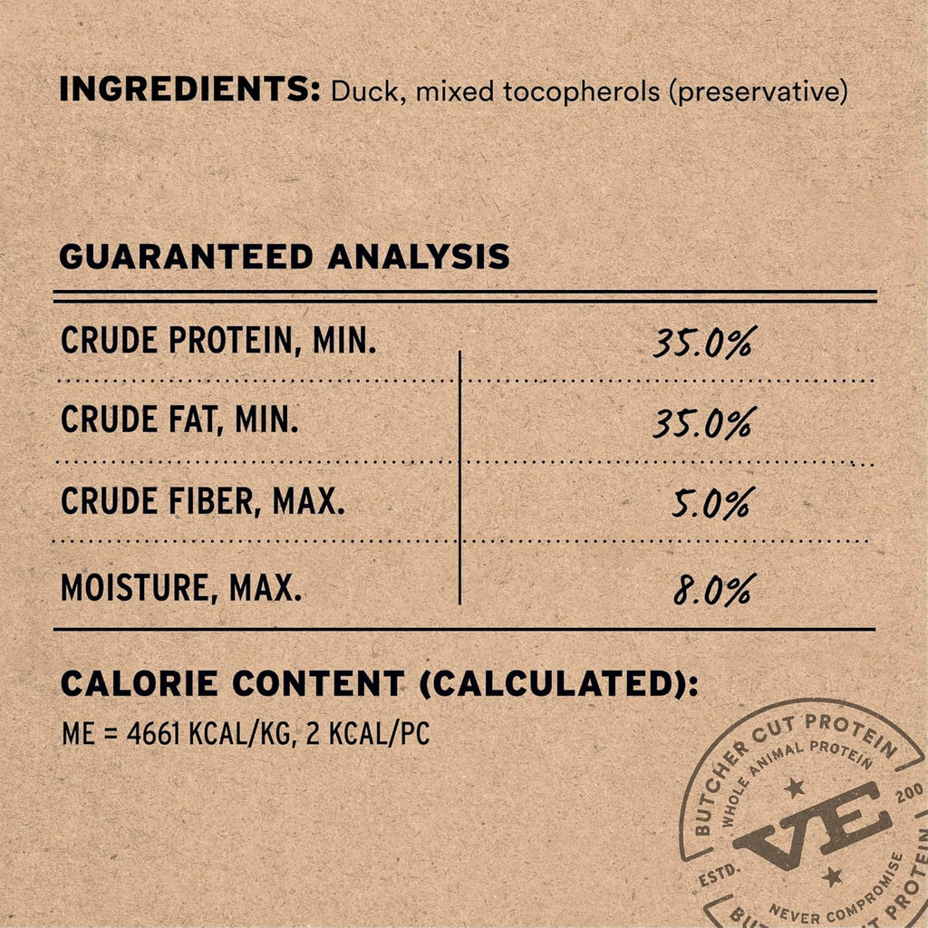 Vital Essentials Duck Bites Dog Treats, 5.5 oz | Freeze-Dried Raw | Single Protein | Premium Quality High Protein Training Treats | Grain Free, Gluten Free, Filler Free