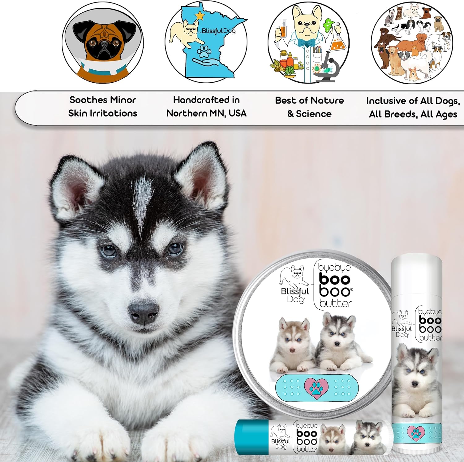 The Blissful Dog 4 oz TIN Husky Booboo Butter