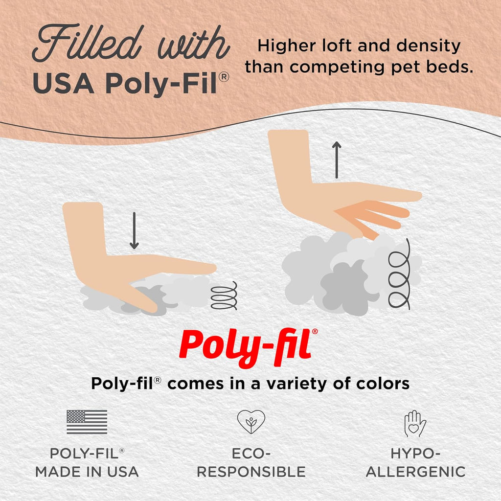 Best Friends by Sheri Original Calming Donut Dog and Cat Bed, Lux Faux Fur, Dark Brown, (23in x 23in) - Anxiety Relief for Pets Up to 25 lbs