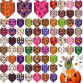 72 Pcs Halloween Dog Bandanas Bulk Pumpkin Triangle Scarf Cat Bibs Puppy Scarf Pet Bandanas Photo Props Accessories for Puppy Cat Halloween Birthday Party Costume