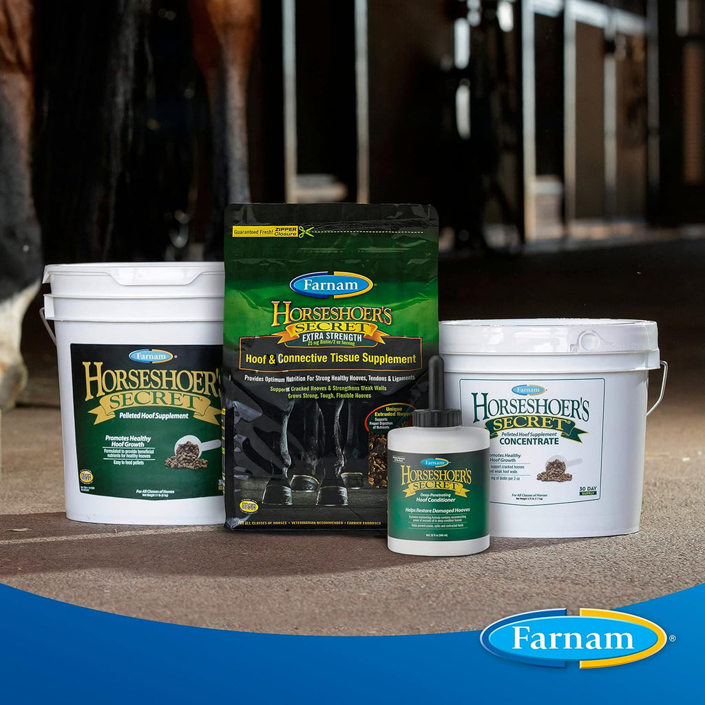 Farnam Horseshoer's Secret Deep-Penetrating Hoof Oil for Horses, Conditions Dry Hooves and Prevents Cracks, Splits and Contracted Heels, Contains Avocado Oil, 32 Oz.